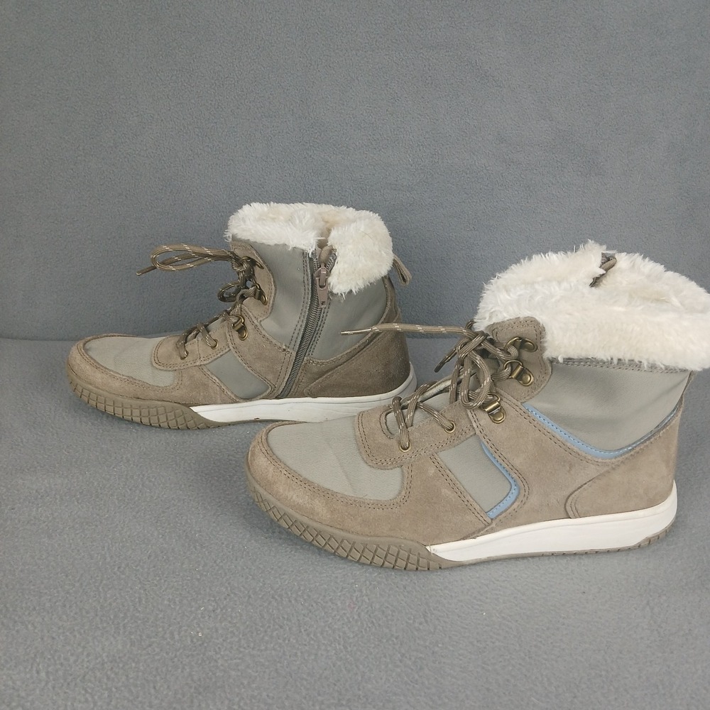Waterproof Vintage Chloe 1412964 Snow Boot Womens 10M Brown Faux Fur Side Zip